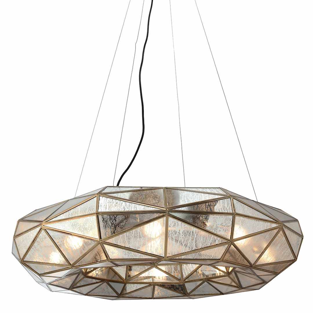 Geo-Gem 8 Light 36" Wide Ring Chandelier