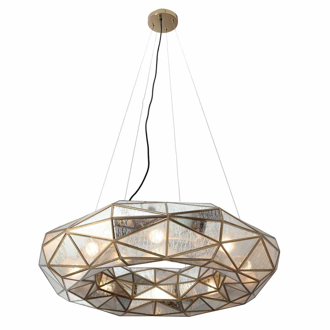 Geo-Gem 8 Light 36" Wide Ring Chandelier