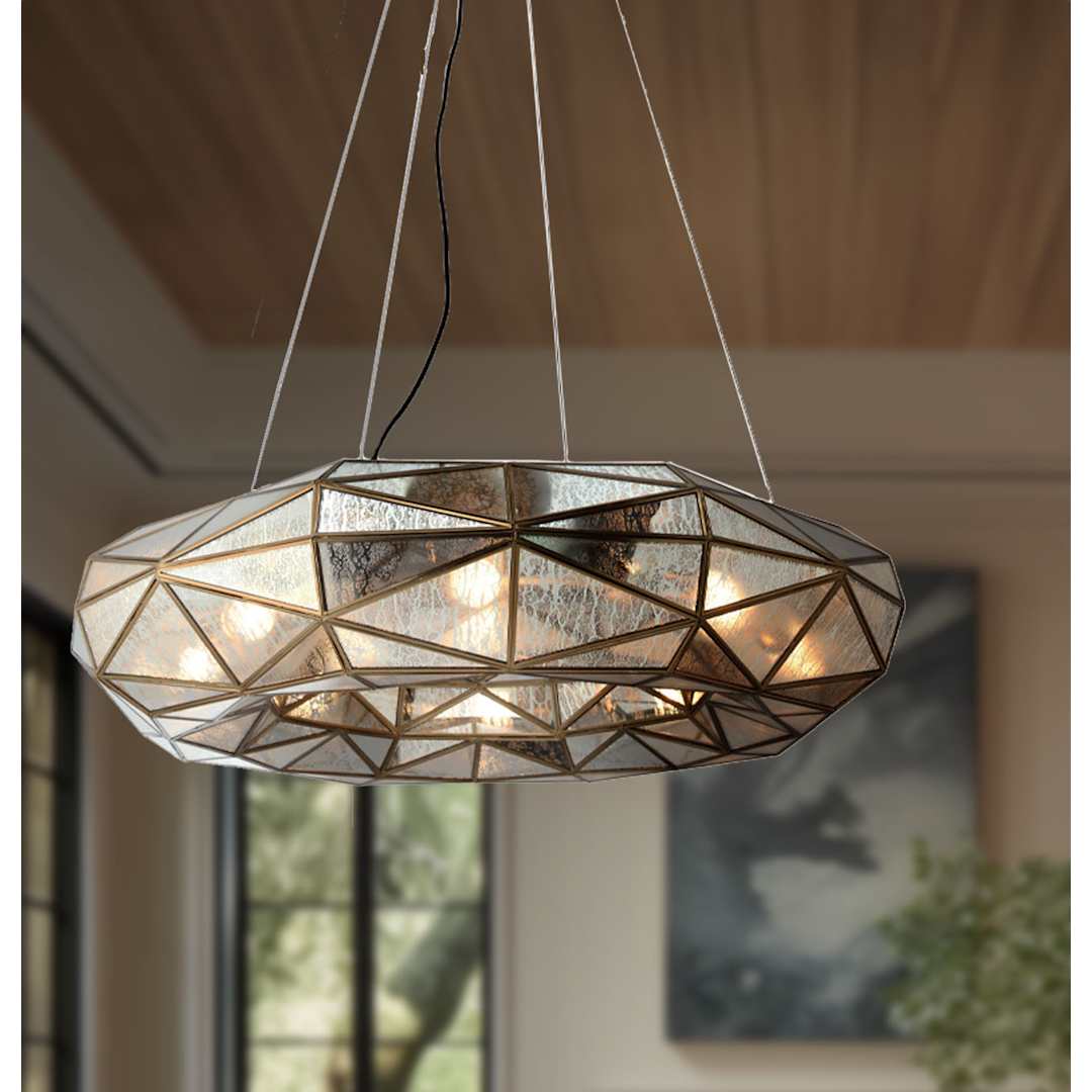 Geo-Gem 8 Light 36" Wide Ring Chandelier