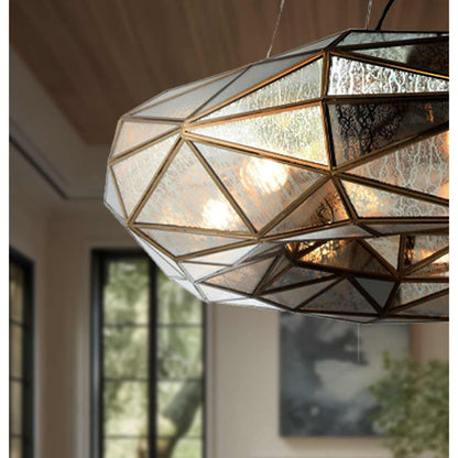 Geo-Gem 8 Light 36" Wide Ring Chandelier