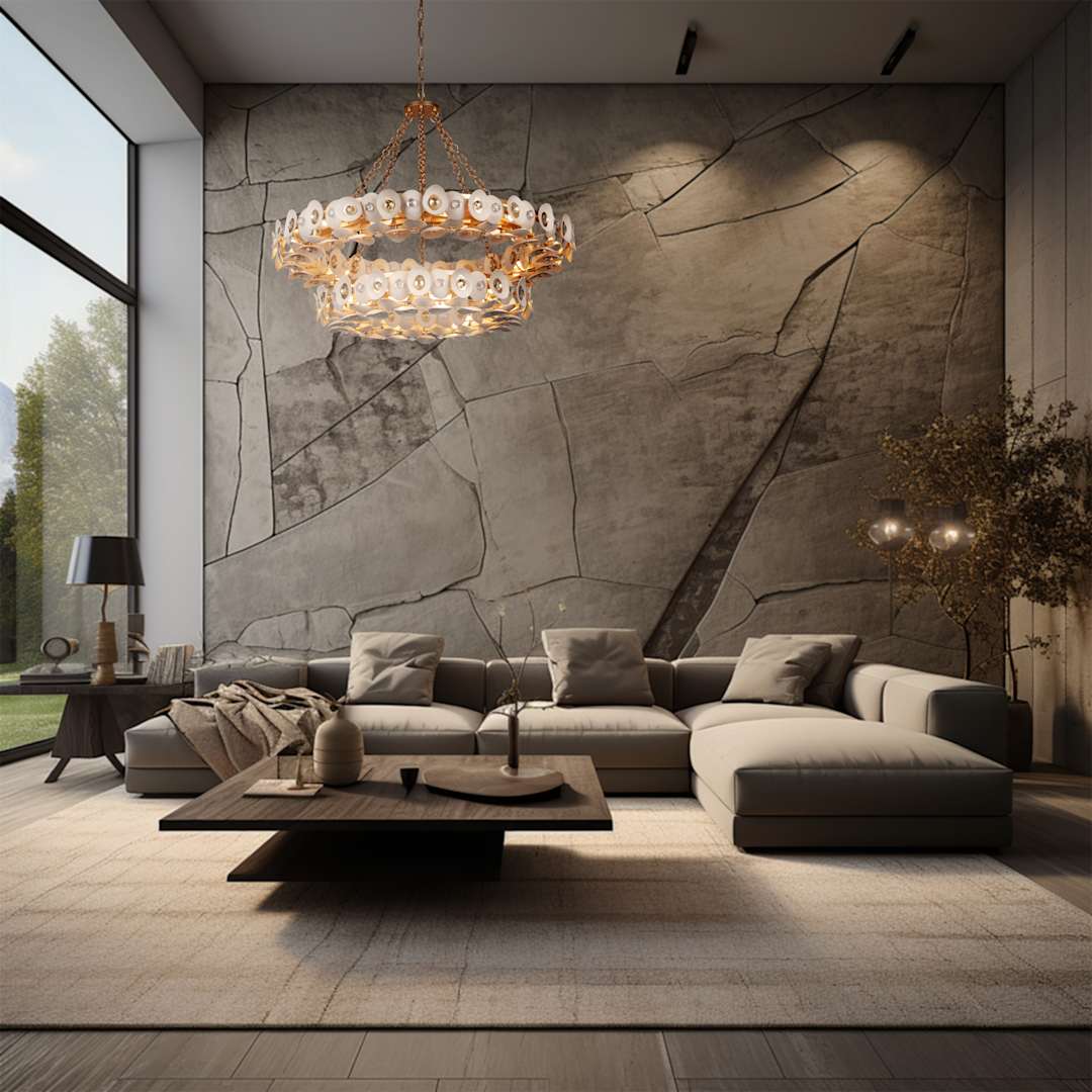 Niu 22 Light 39" Wide Ring Chandelier