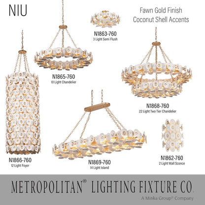 Niu 22 Light 39" Wide Ring Chandelier