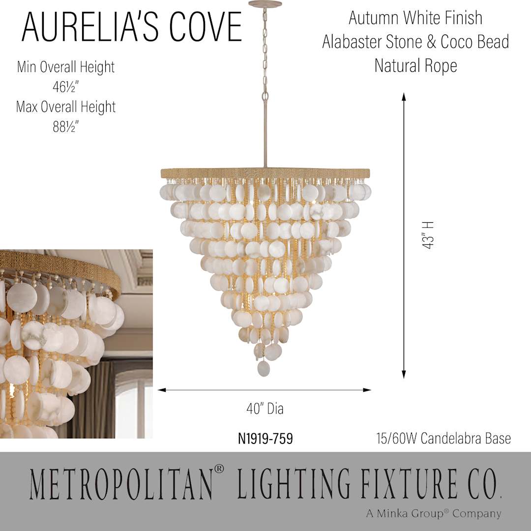 Aurelias Cove 15 Light 40" Wide Pendant