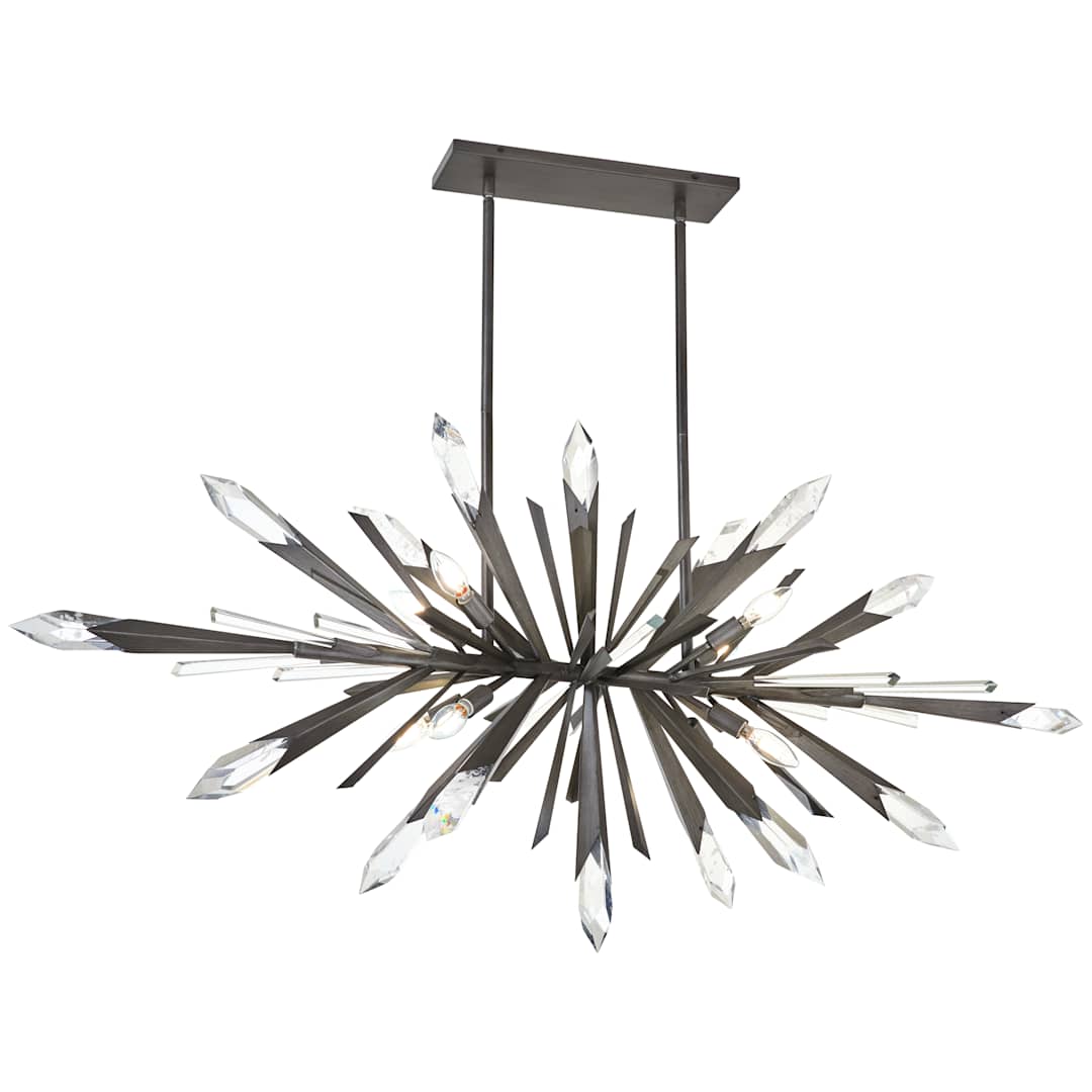 Elsa 8 Light 58" Wide Crystal Linear Chandelier