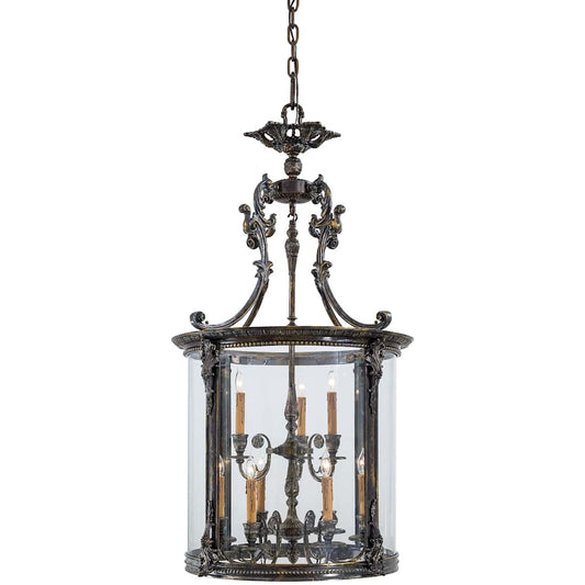 9 Light 27" Wide Large Single Foyer Pendant with Glass Shade from the Metropolitan Family Collection