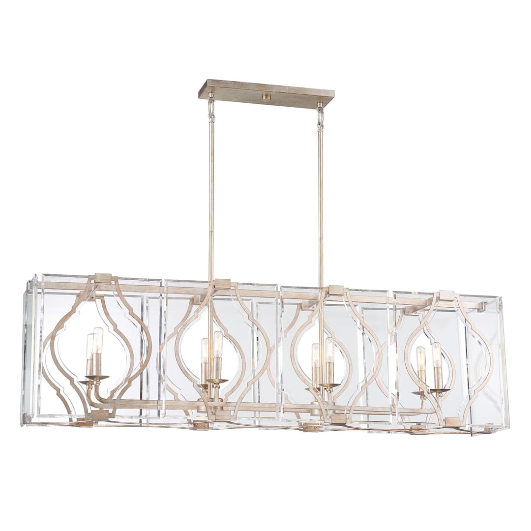 Brenton Cove 8 Light 50" Wide Taper Candle Linear Chandelier