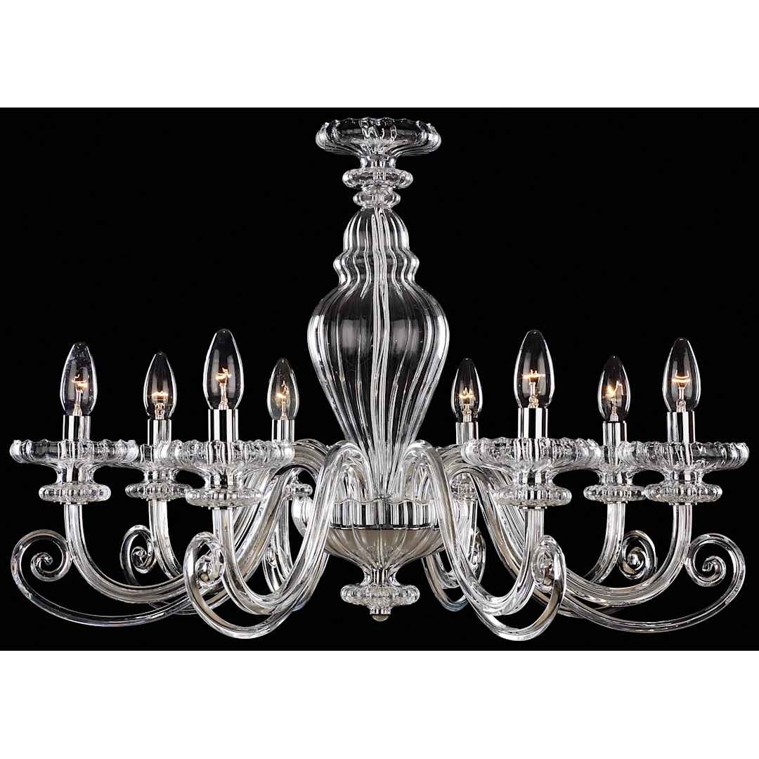 8 Light 1 Tier Candle Style Chandelier from the Metropolitan Collection