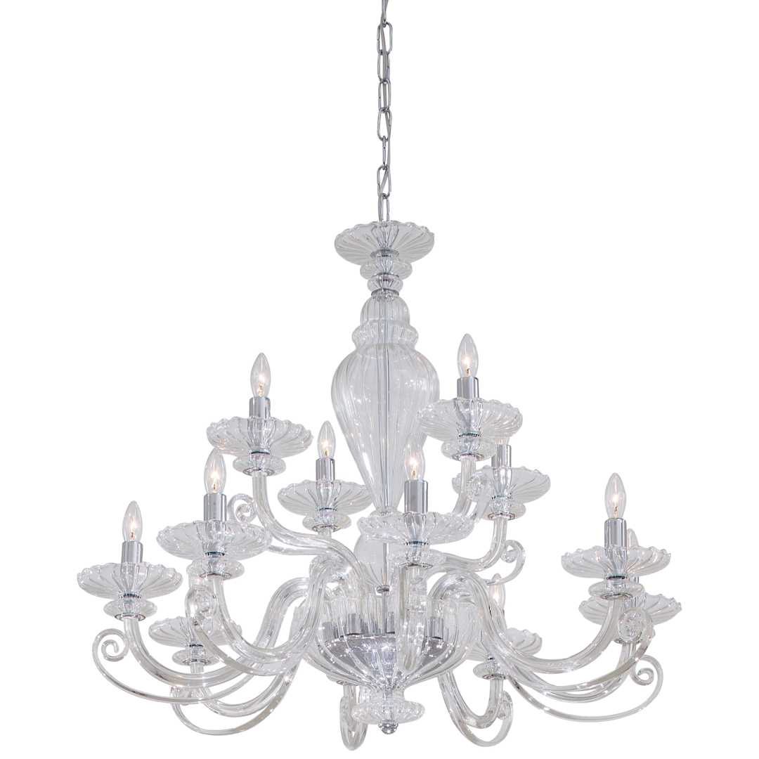 12 Light 2 Tier Candle Style Chandelier from the Metropolitan Collection