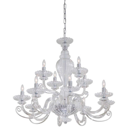 12 Light 2 Tier Candle Style Chandelier from the Metropolitan Collection