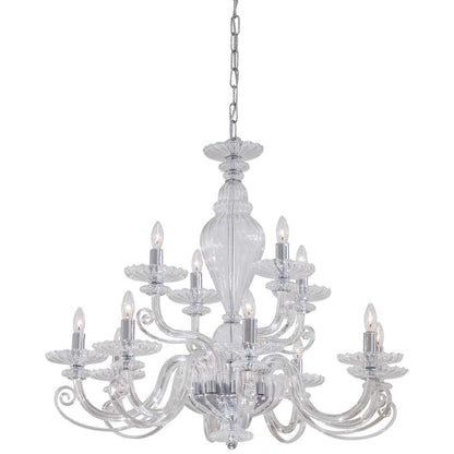 12 Light 2 Tier Candle Style Chandelier from the Metropolitan Collection