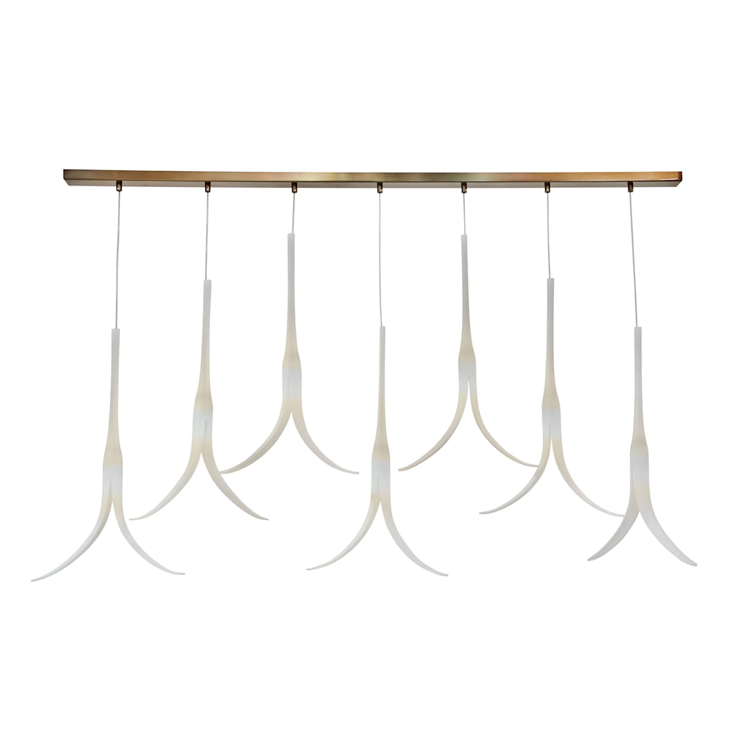 Featherly 7 Light 53" Wide Linear Chandelier