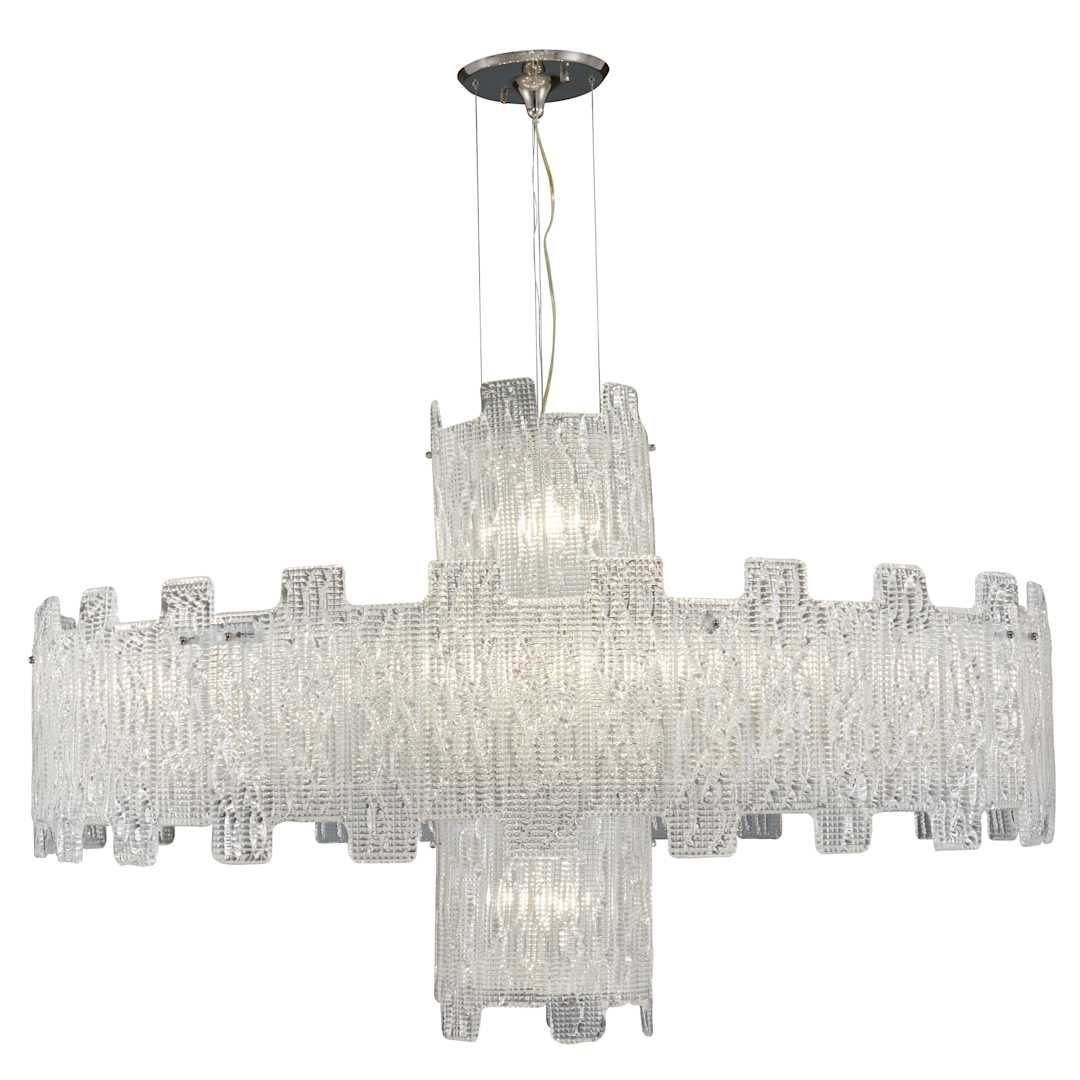 14 Light 47" Wide Crystal 3 Tier Waterfall Chandelier with Clear Glass Diffusers from the Metropolitan Collection