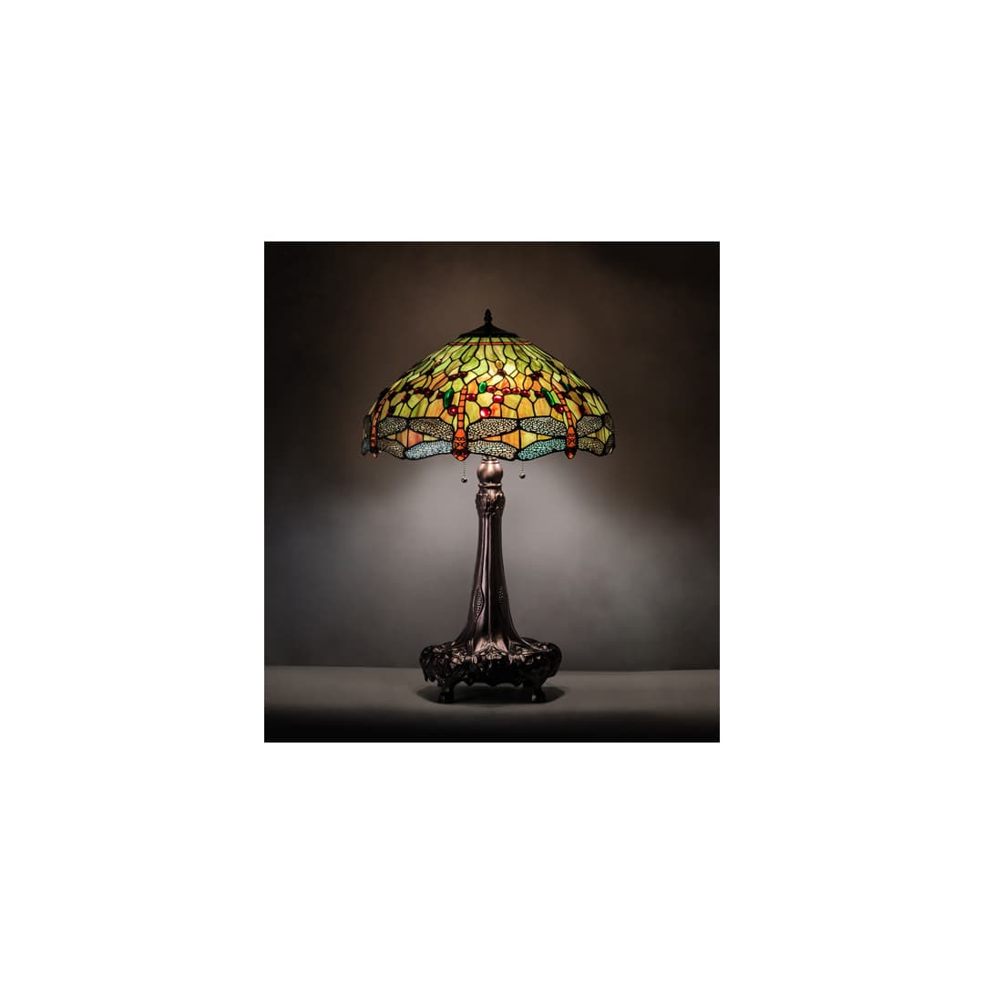 3 Light 31" Tall Tiffany Table Lamp