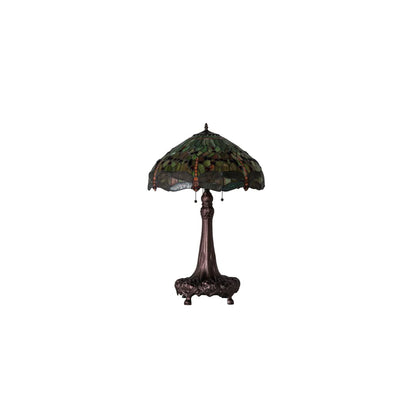 3 Light 31" Tall Tiffany Table Lamp