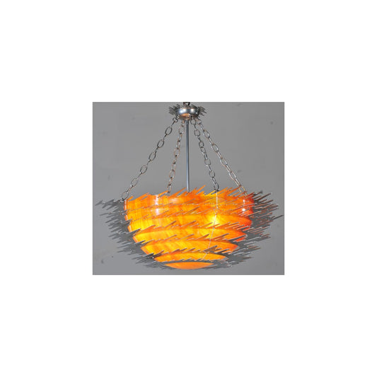 Electric Sunset 3 Light 39" Wide Semi-Flush Bowl Ceiling Fixture