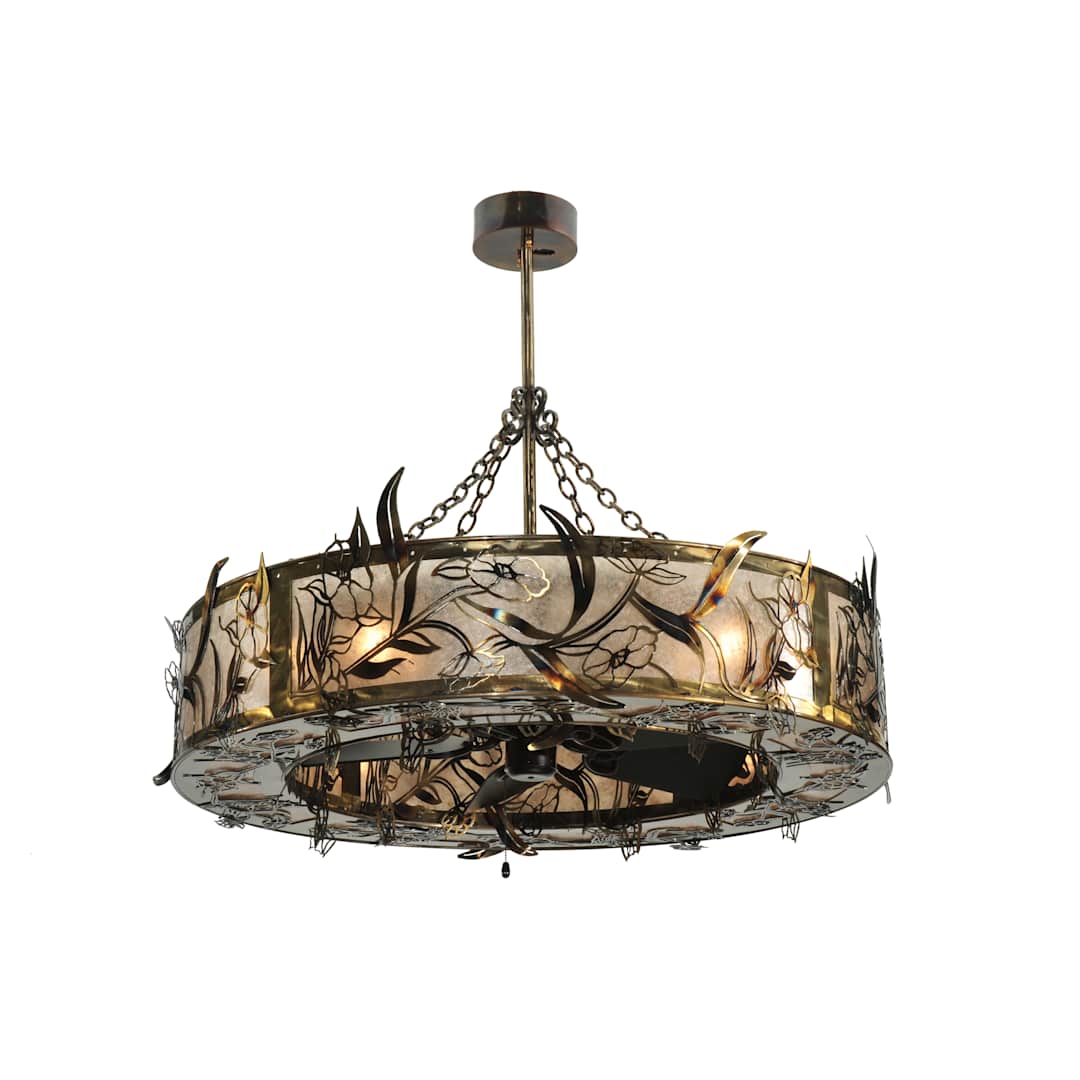 45" W Lady Slipper Chandel-Air Pendant / Fan Combo