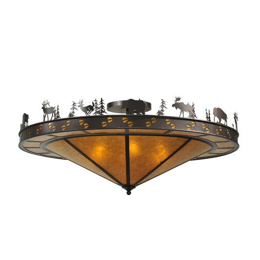 48" W Wildlife Flush Mount Ceiling Fixture