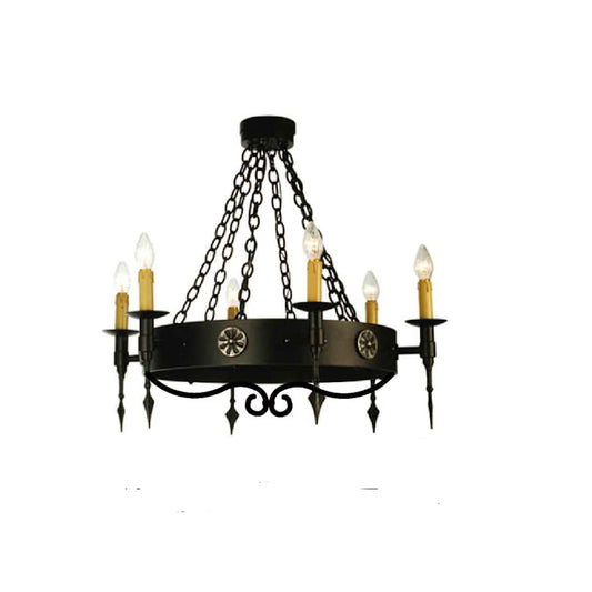 Warwick 6 Light 24" Wide Taper Candle Style Chandelier