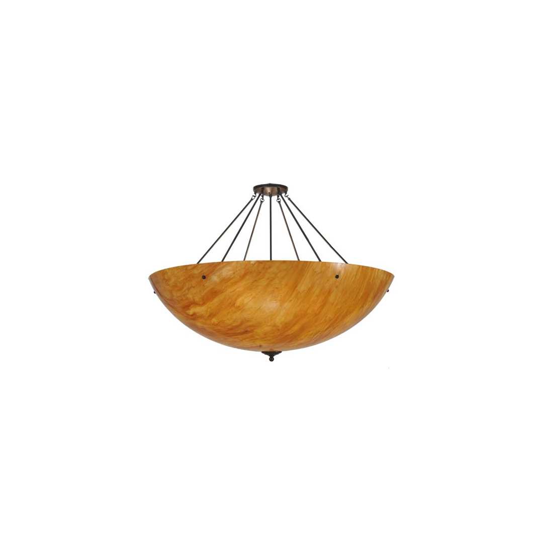 Madison 8 Light 36" Wide Semi-Flush Bowl Ceiling Fixture - Timeless Bronze Finish