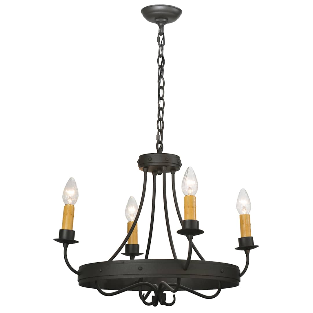 25" W Franciscan 4 Light Chandelier