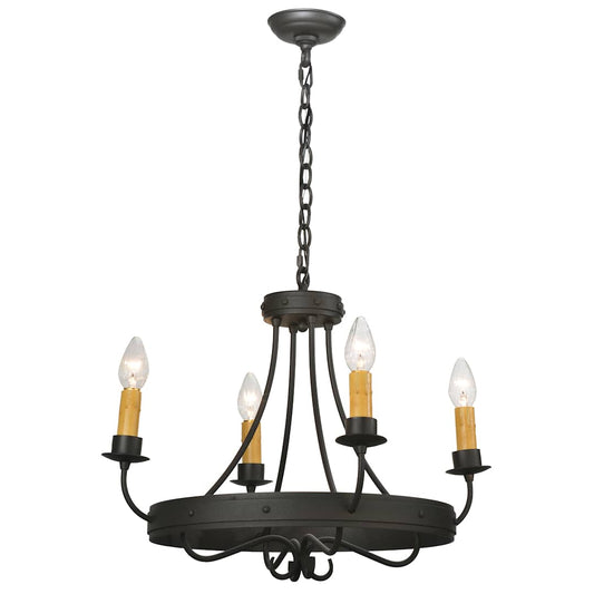 25" W Franciscan 4 Light Chandelier