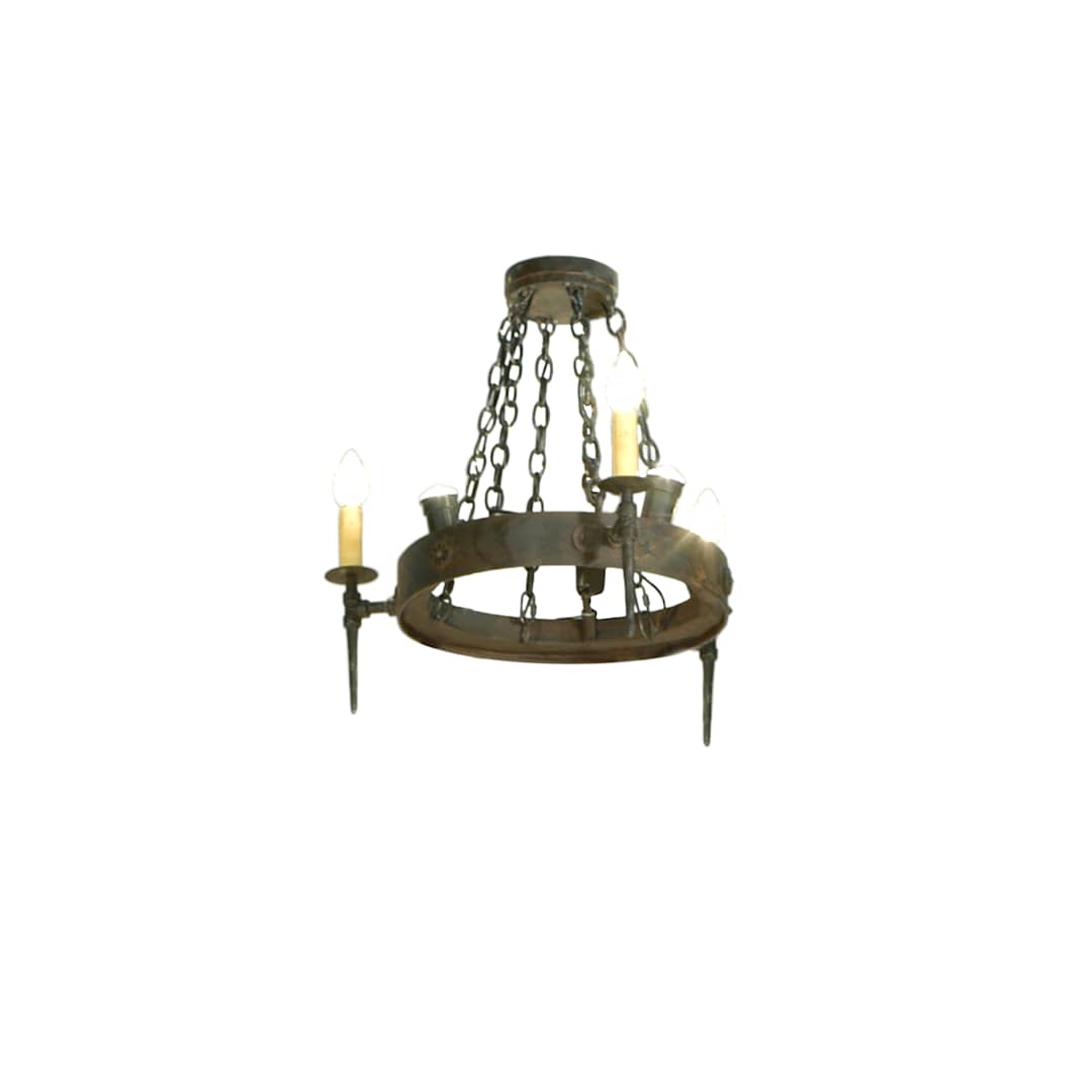 27" W Warwick 6 Light with Uplight Chandelier