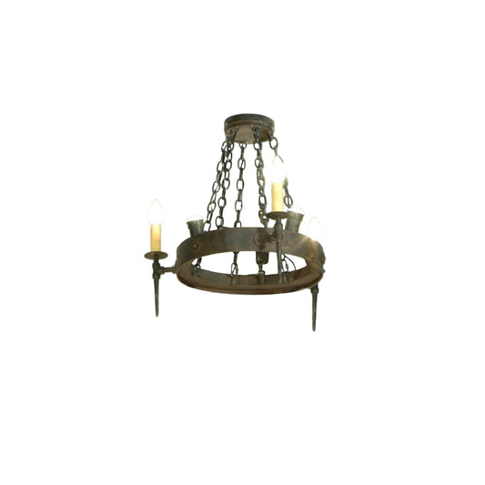 27" W Warwick 6 Light with Uplight Chandelier