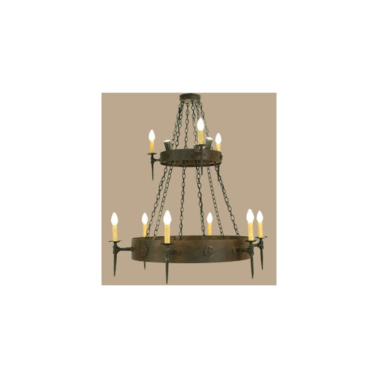 Warwick 3 Light 47" Wide Taper Candle Style Chandelier