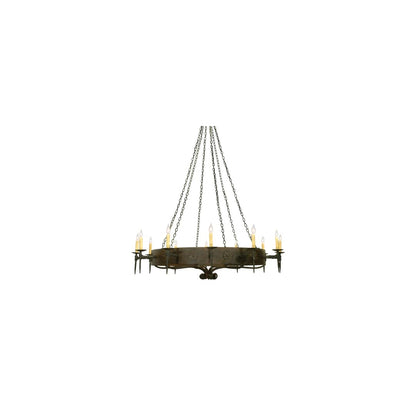 Warwick 12 Light 72" Wide Taper Candle Style Chandelier - Hand Wrought Iron Finish