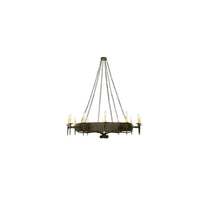 Warwick 12 Light 72" Wide Taper Candle Style Chandelier - Hand Wrought Iron Finish