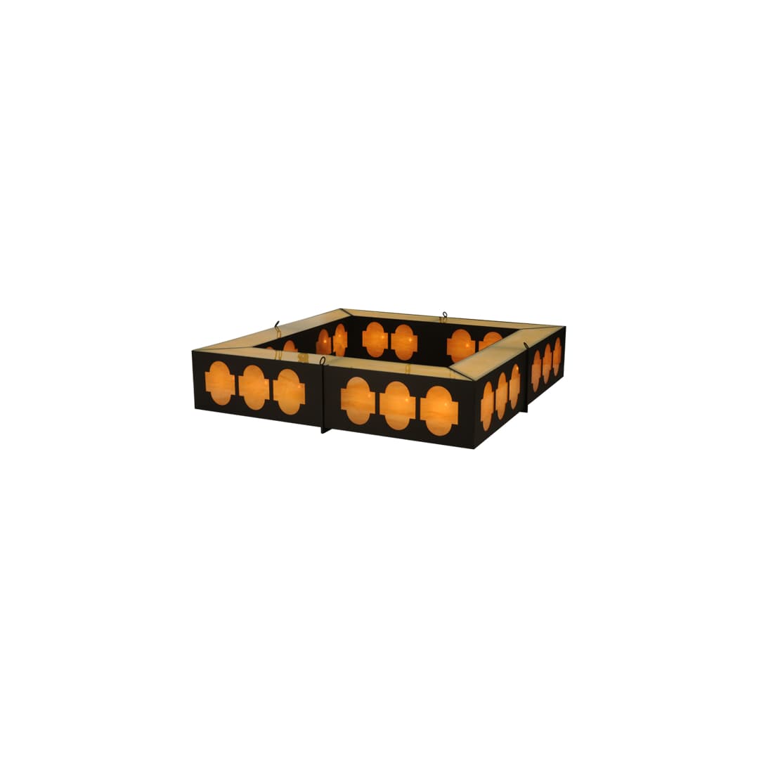 Diablos 24 Light 85" Wide Semi-Flush Square Ceiling Fixture