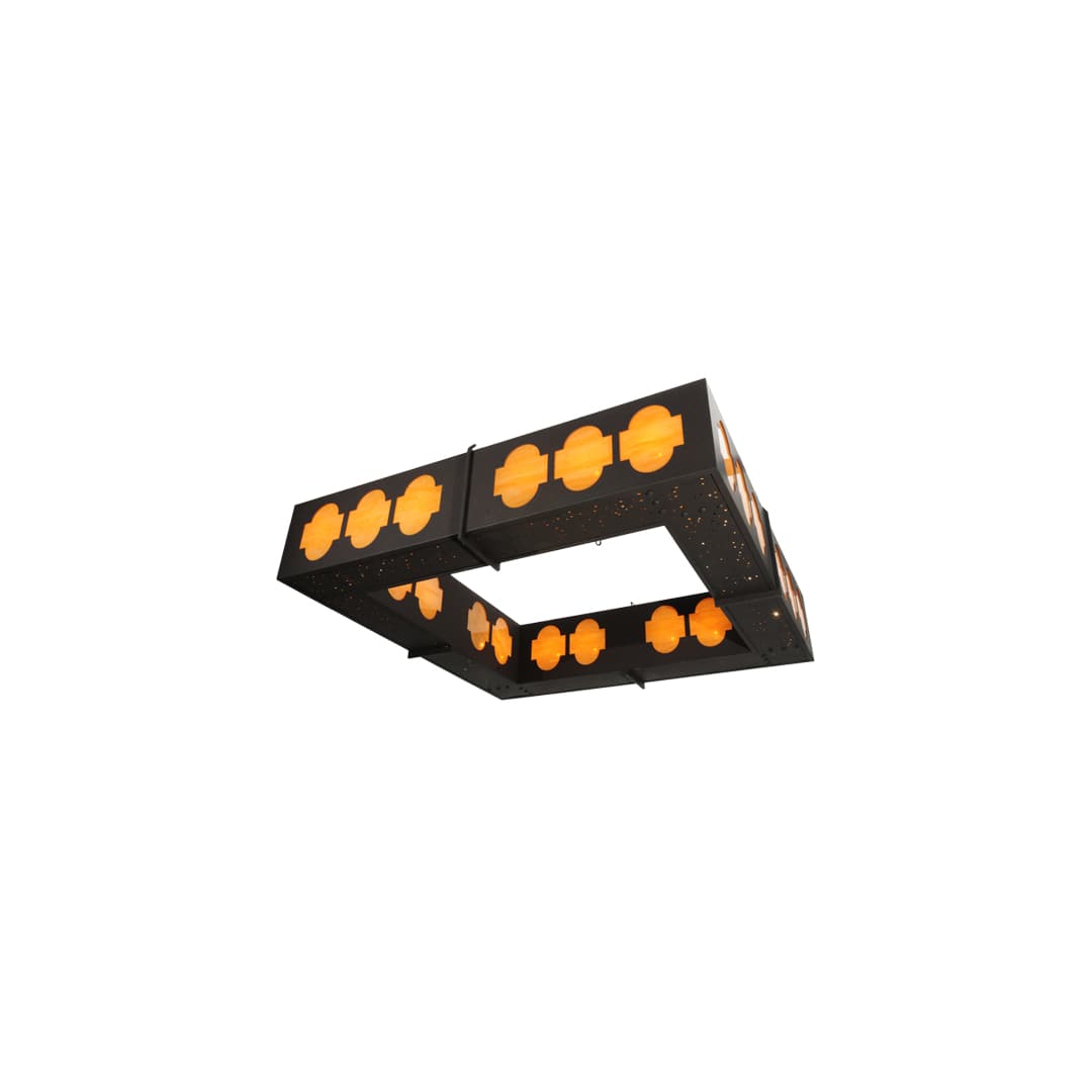 Diablos 24 Light 85" Wide Semi-Flush Square Ceiling Fixture