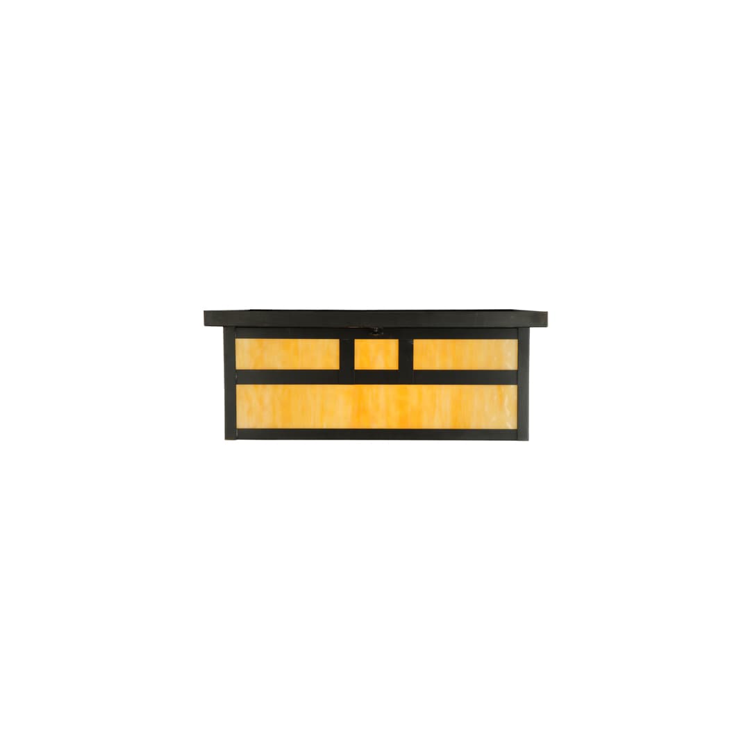 Hyde Park Double Bar Mission 4 Light 31" Wide Flush Mount Square Ceiling Fixture