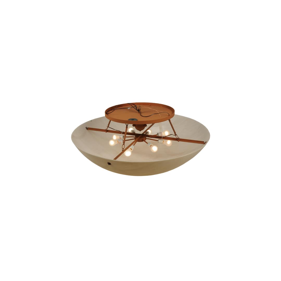 Artesia 8 Light 48" Wide Semi-Flush Bowl Ceiling Fixture - Earth Finish