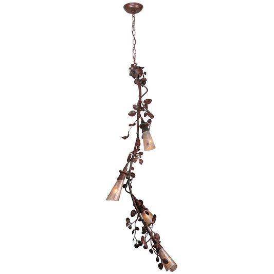 16" W Vinca Vine 4 Light Chandelier