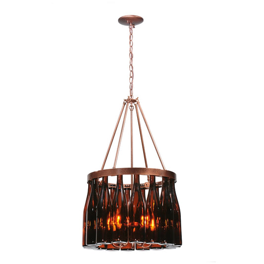 19" W Tuscan Vineyard Estate 16 Wine Bottle Chandelier