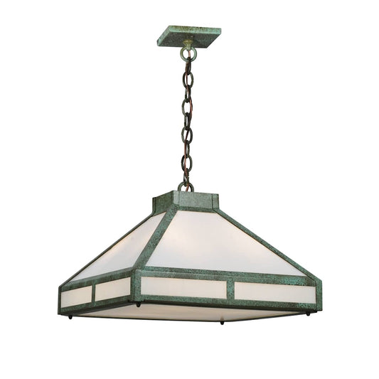 18" Square "T" Mission Pendant