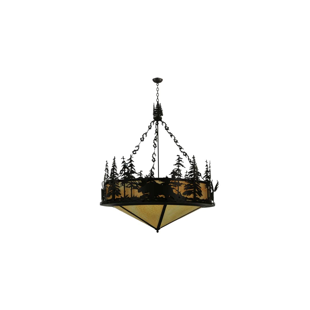 Moose at Dusk 6 Light 56" Wide Pendant