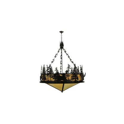 Moose at Dusk 6 Light 56" Wide Pendant