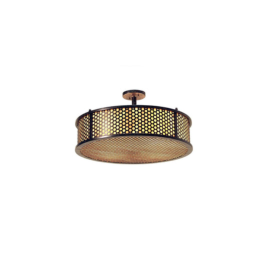 Luciano 4 Light 24" Wide Semi-Flush Drum Ceiling Fixture