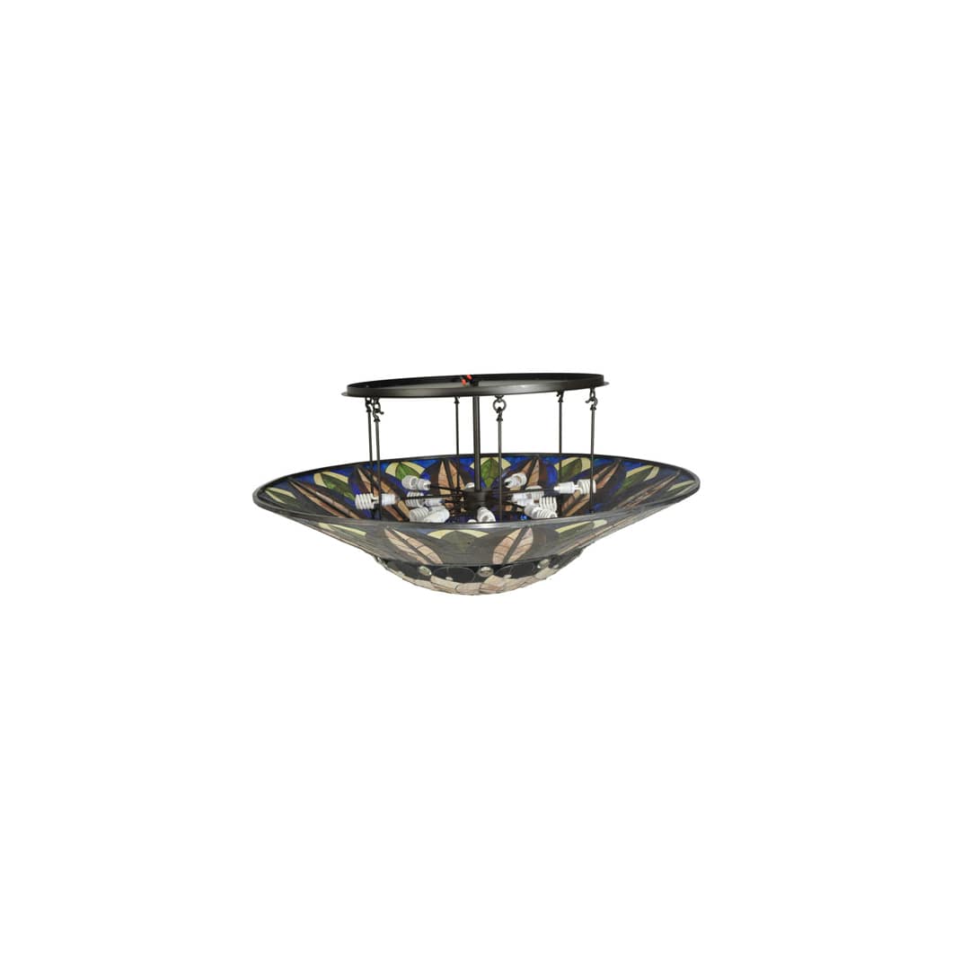 Tampa Bay 12 Light 60" Wide Semi-Flush Bowl Ceiling Fixture - Oil Rubbed Bronze Finish