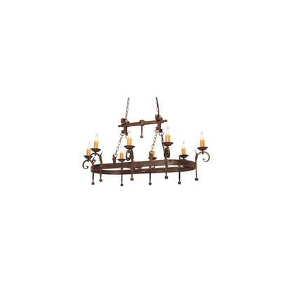 Andorra 8 Light 30" Wide Taper Candle Linear Pendant
