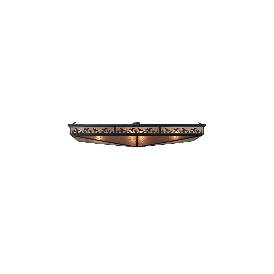 Ducks in Flight 8 Light 80" Wide Semi-Flush Linear Ceiling Fixture