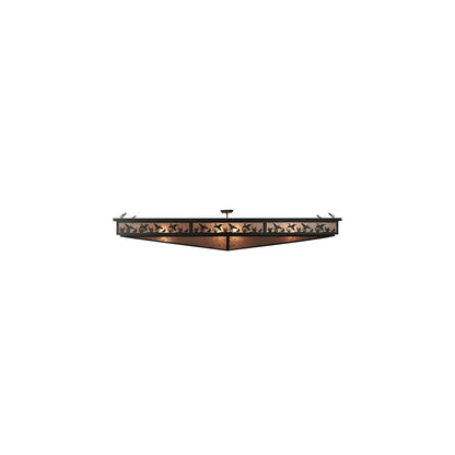 Ducks in Flight 8 Light 80" Wide Semi-Flush Linear Ceiling Fixture