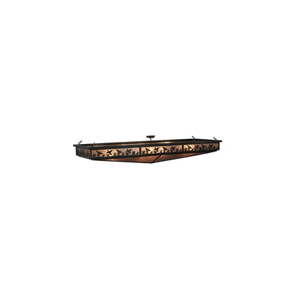 Ducks in Flight 8 Light 80" Wide Semi-Flush Linear Ceiling Fixture