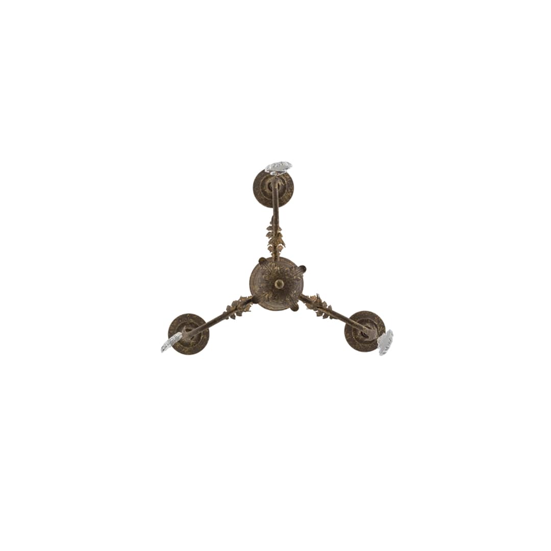 French Elegance 3 Light 18" Wide Crystal Candle Style Chandelier