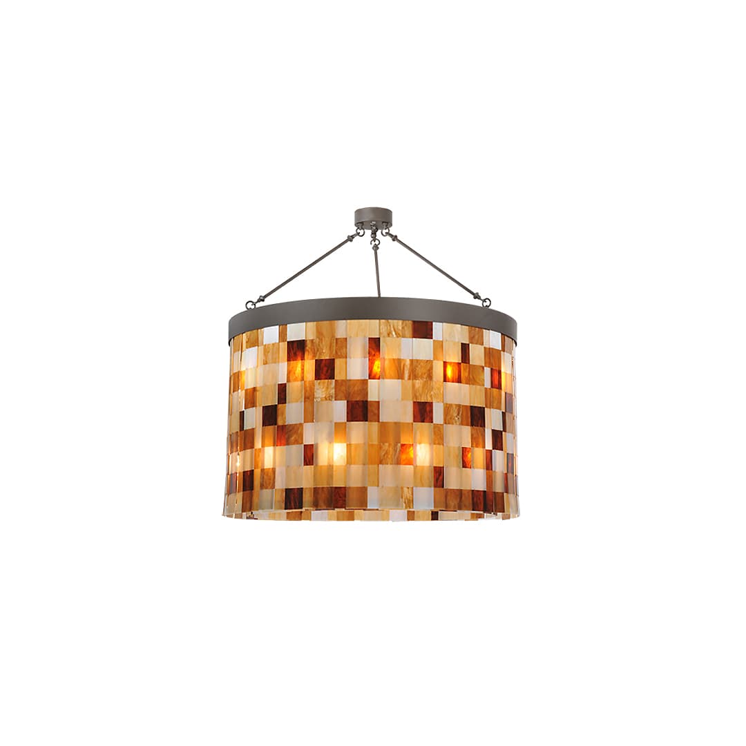 Cilindro Calico 24 Light 45" Wide Semi-Flush Drum Ceiling Fixture