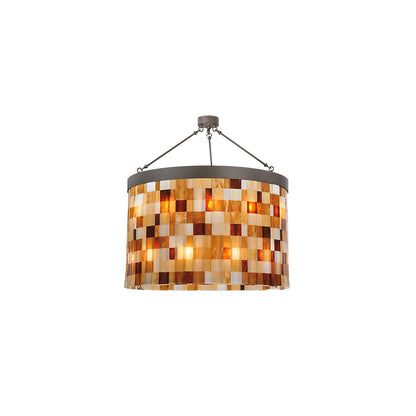 Cilindro Calico 24 Light 45" Wide Semi-Flush Drum Ceiling Fixture