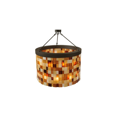 Cilindro Calico 24 Light 45" Wide Semi-Flush Drum Ceiling Fixture