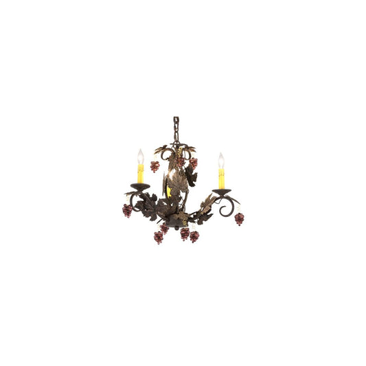 Vineyard 3 Light 18" Wide Taper Candle Style Chandelier